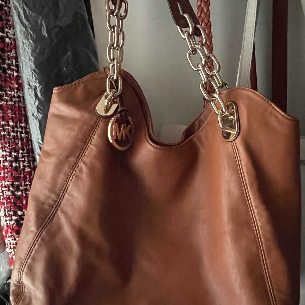 Michael Kors Tan Leather Shoulder Bag